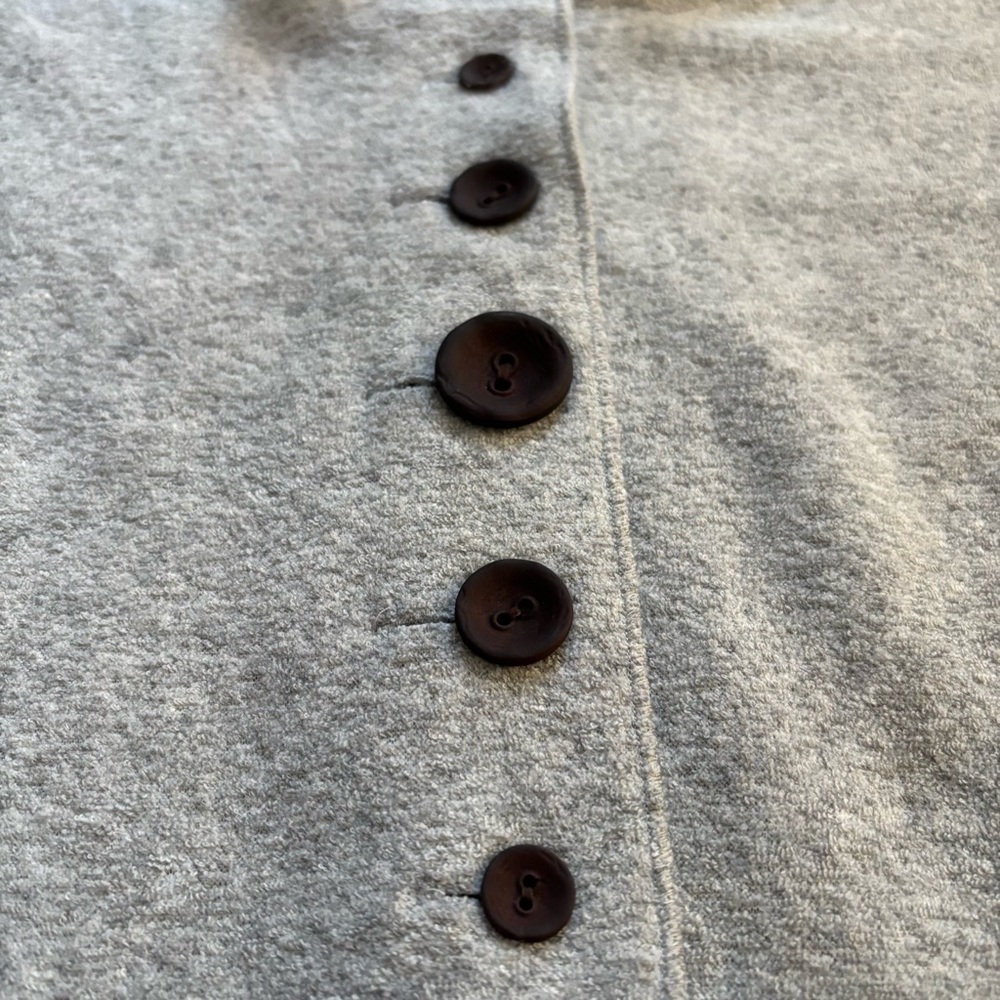 Soft Surroundings Buttoned Gray Sweater Tunic Jac… - image 3